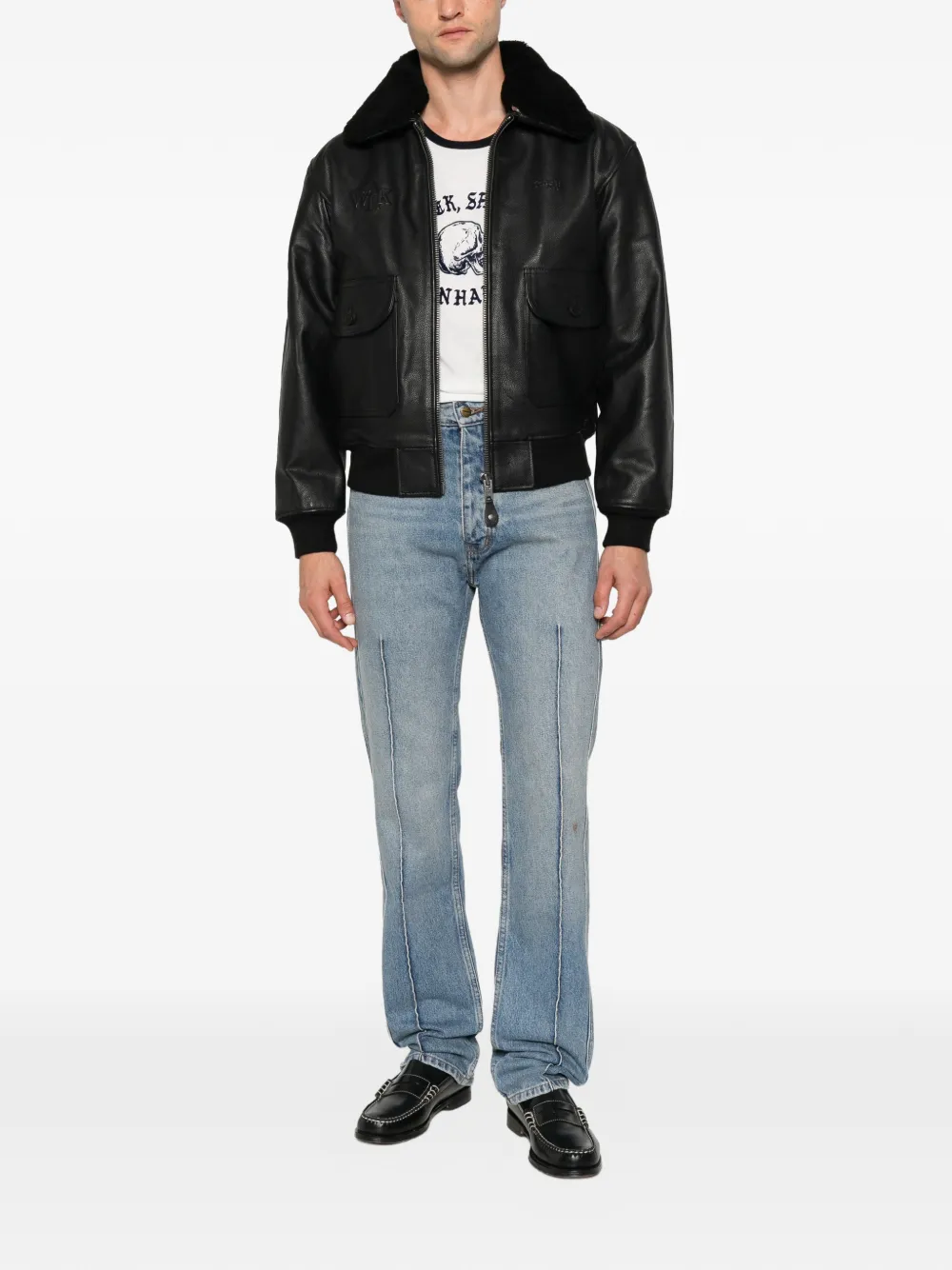RHUDE Traxedo straight jeans Blauw