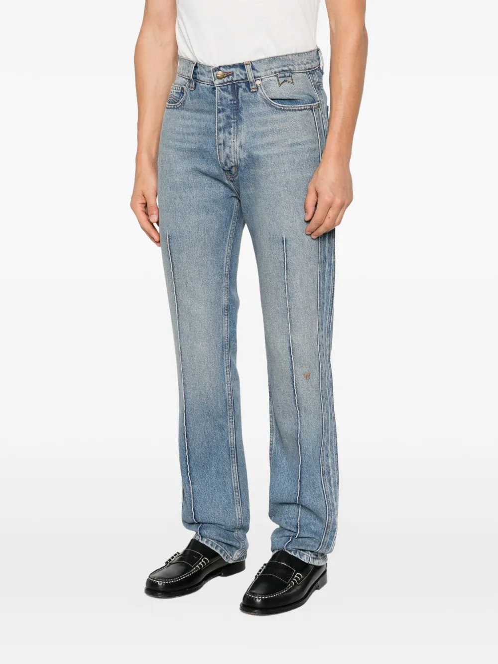 RHUDE Traxedo straight jeans Blauw