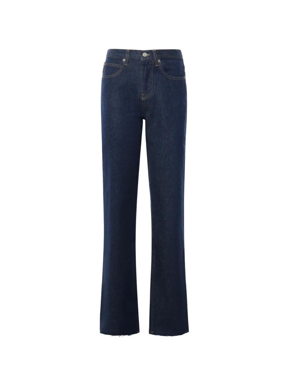 The Frankie Shop Dalston raw-edge straight-leg jeans - Blu