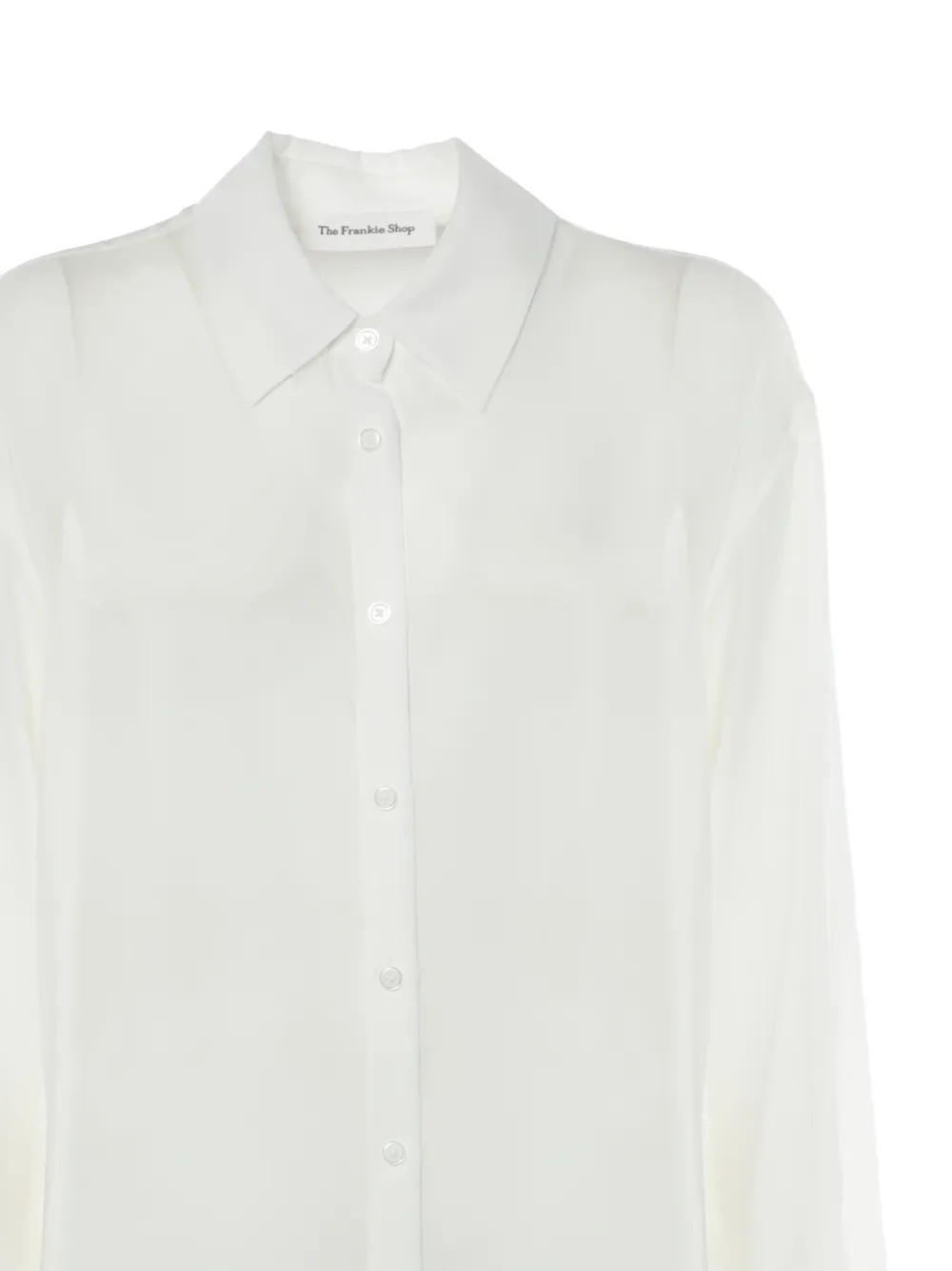 The Frankie Shop Button-down doorzichtige blouse Wit