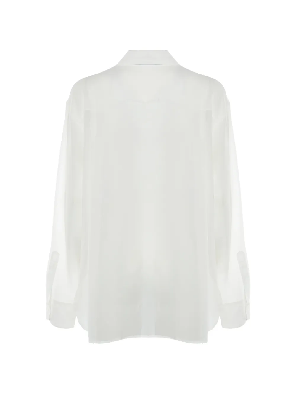 The Frankie Shop Button-down doorzichtige blouse Wit