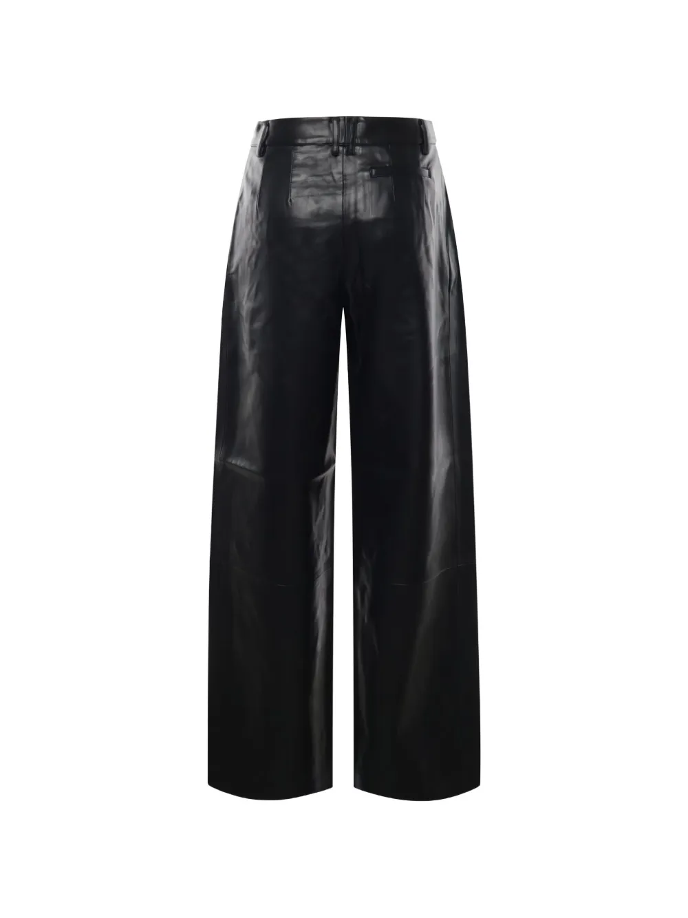 The Frankie Shop pleated wide-leg trousers Zwart