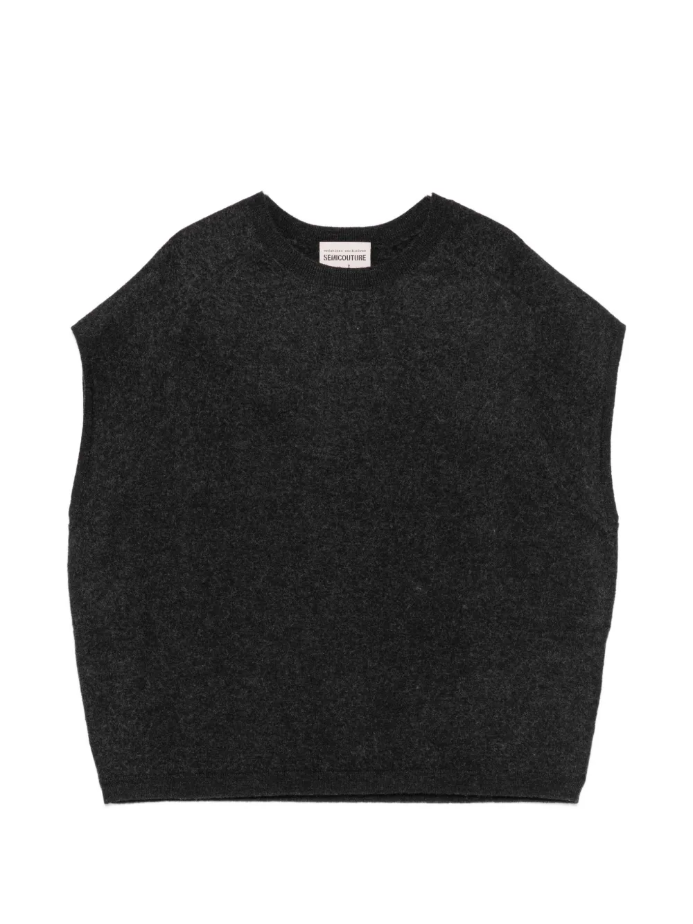 Semicouture knitted sleeveless sweater - Grigio