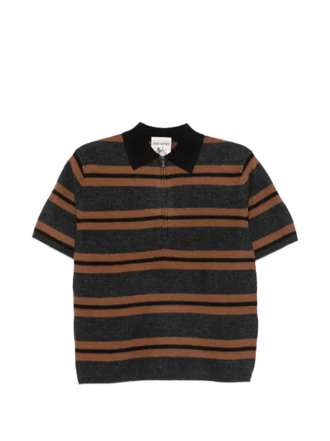 Semicouture striped zip-up polo shirt 