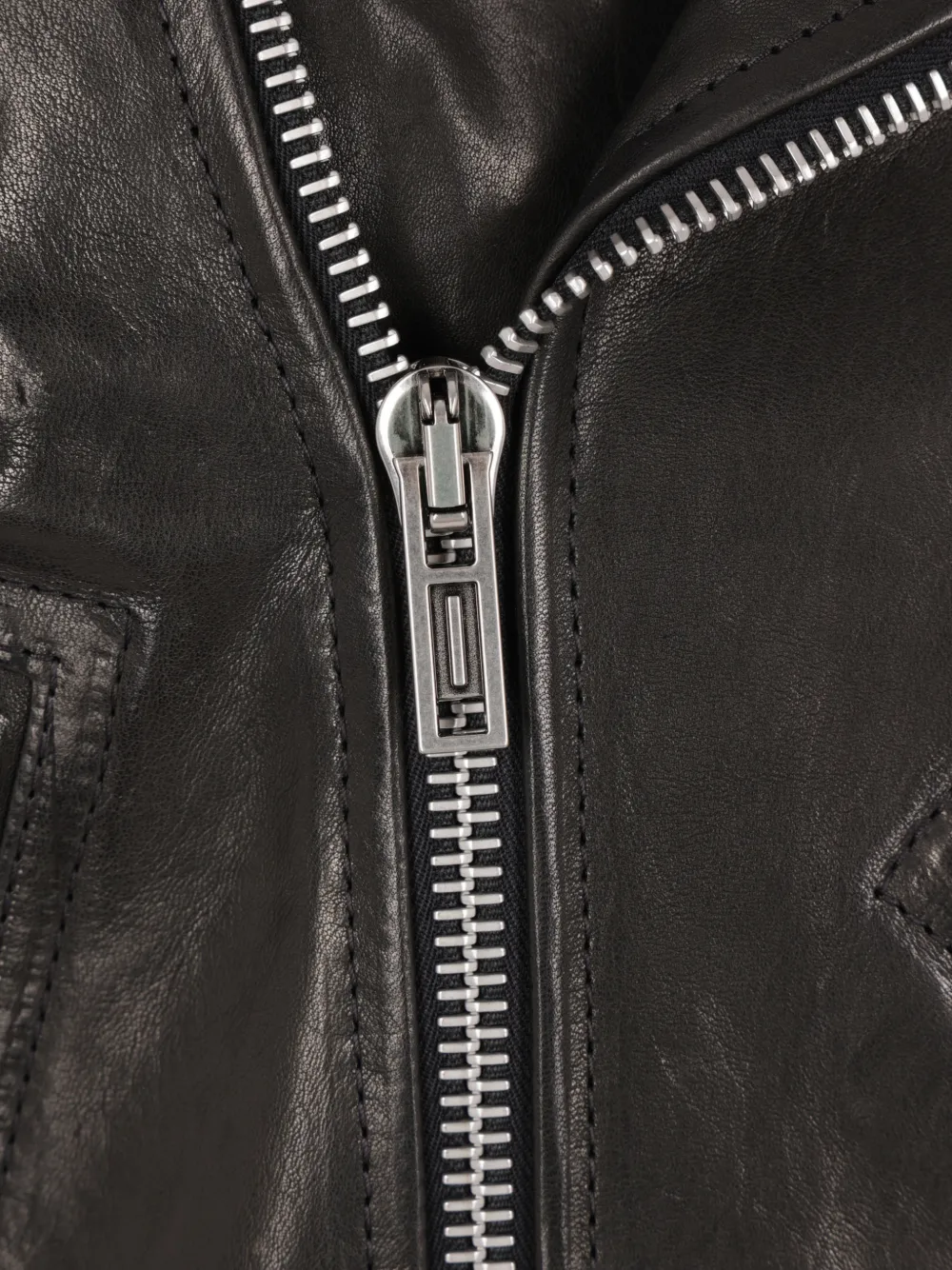 Ann Demeulemeester Clarin bikerjack met ceintuur Zwart