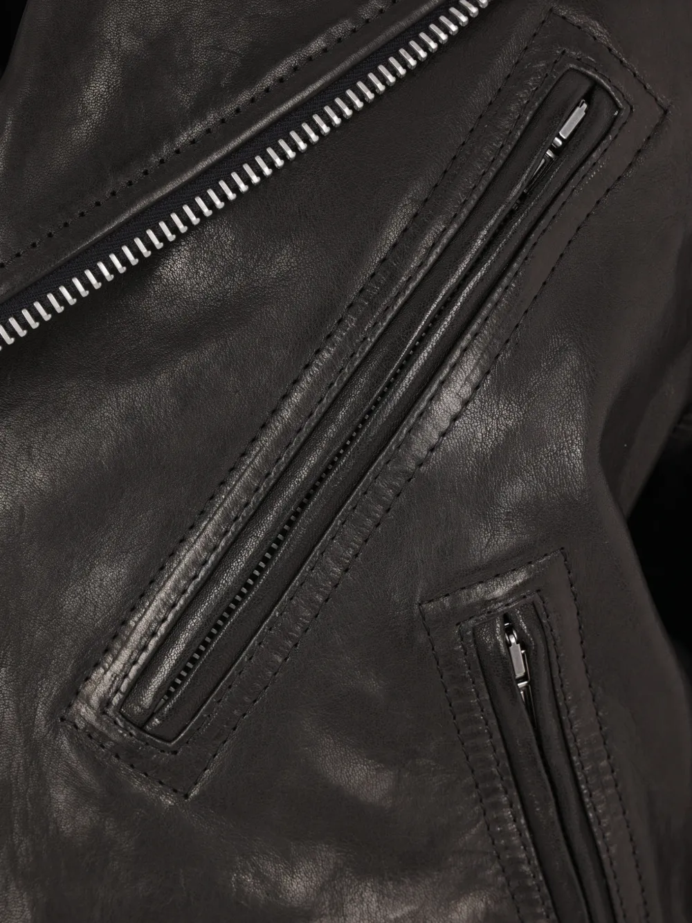 Ann Demeulemeester Clarin bikerjack met ceintuur Zwart
