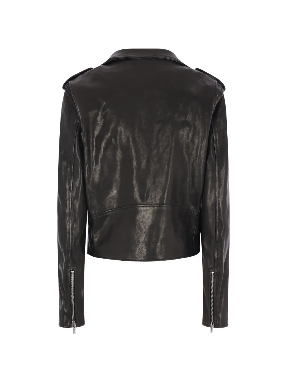 Ann Demeulemeester Clarin bikerjack met ceintuur Zwart
