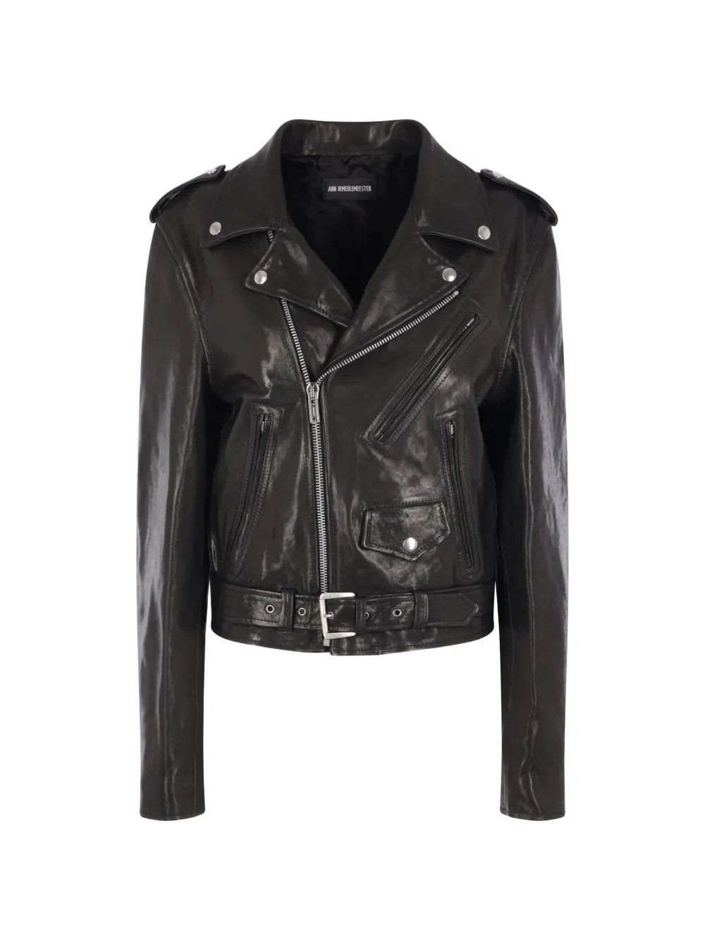 Ann Demeulemeester Clarin belted biker jacket - Nero