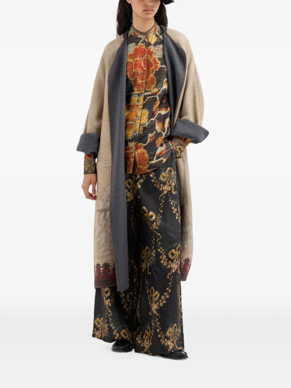 Pierre-Louis Mascia Aloe zijden blouse met bloemenprint Zwart