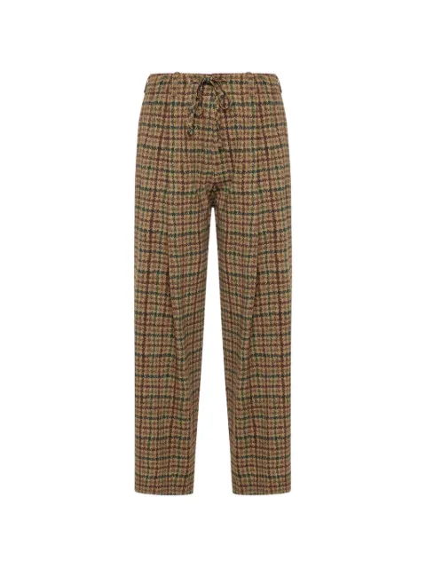 Pierre-Louis Mascia Dylan houndstooth-pattern wide-leg trousers