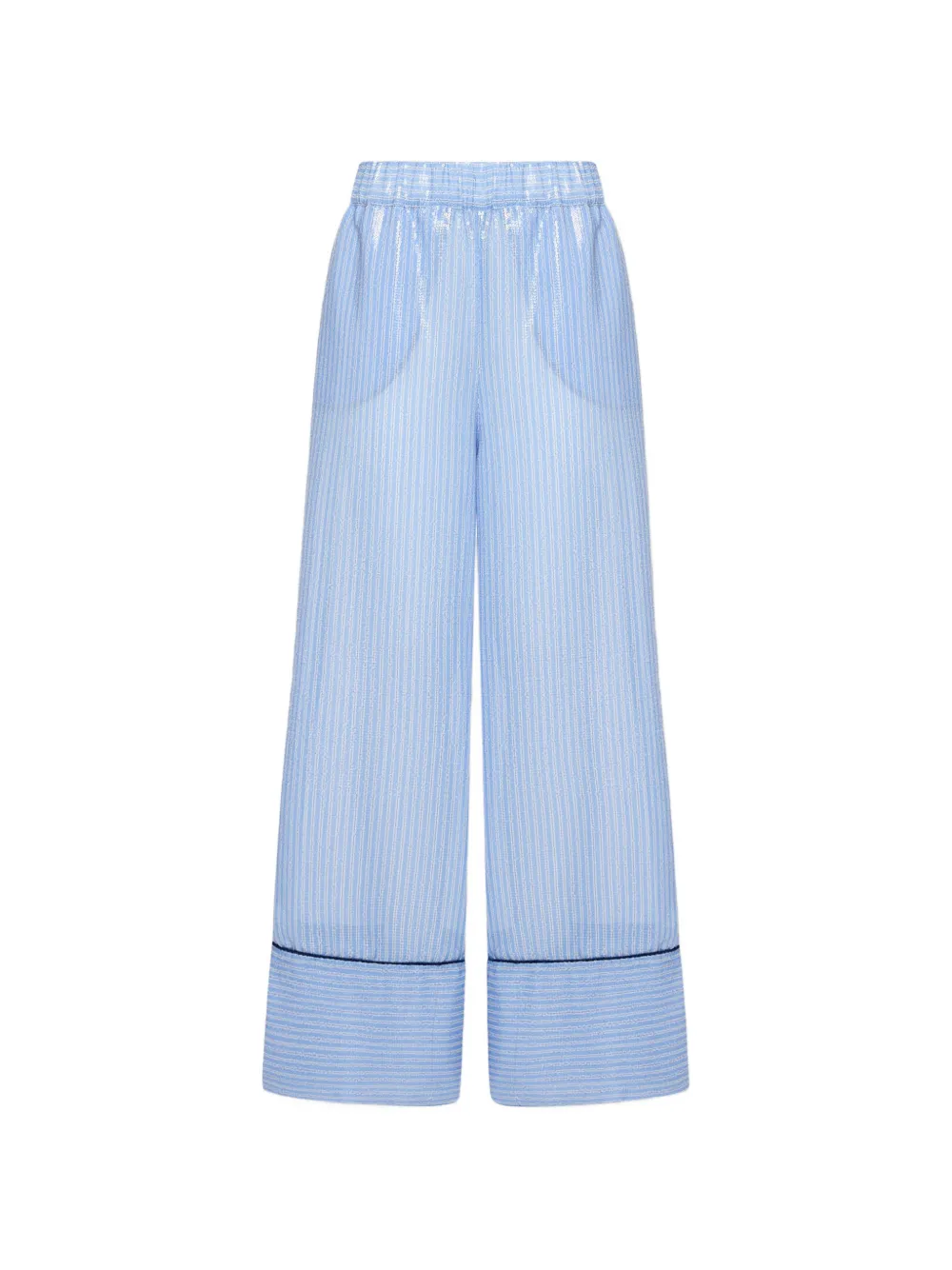 Pierre-Louis Mascia Kurhi gestreepte broek verfraaid met pailletten Blauw