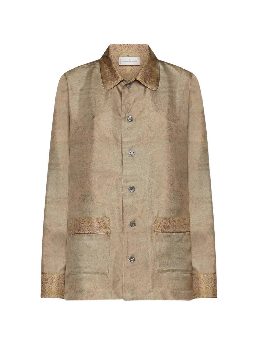 Pierre-Louis Mascia Aloe paisley-print silk shirt - Nude