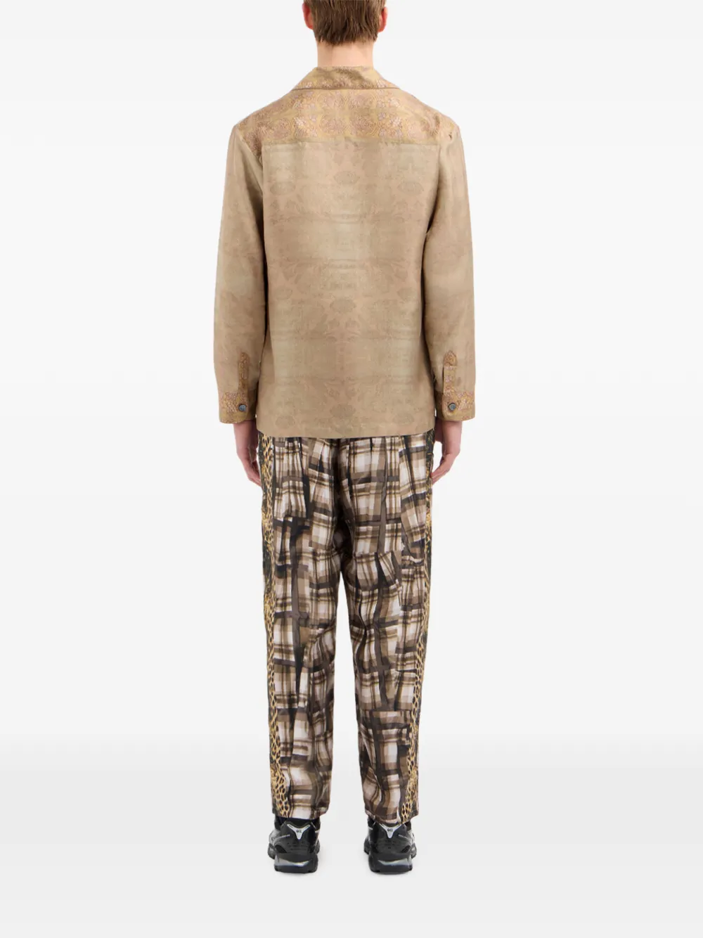 Pierre-Louis Mascia Aloe zijden overhemd met paisley-print Beige