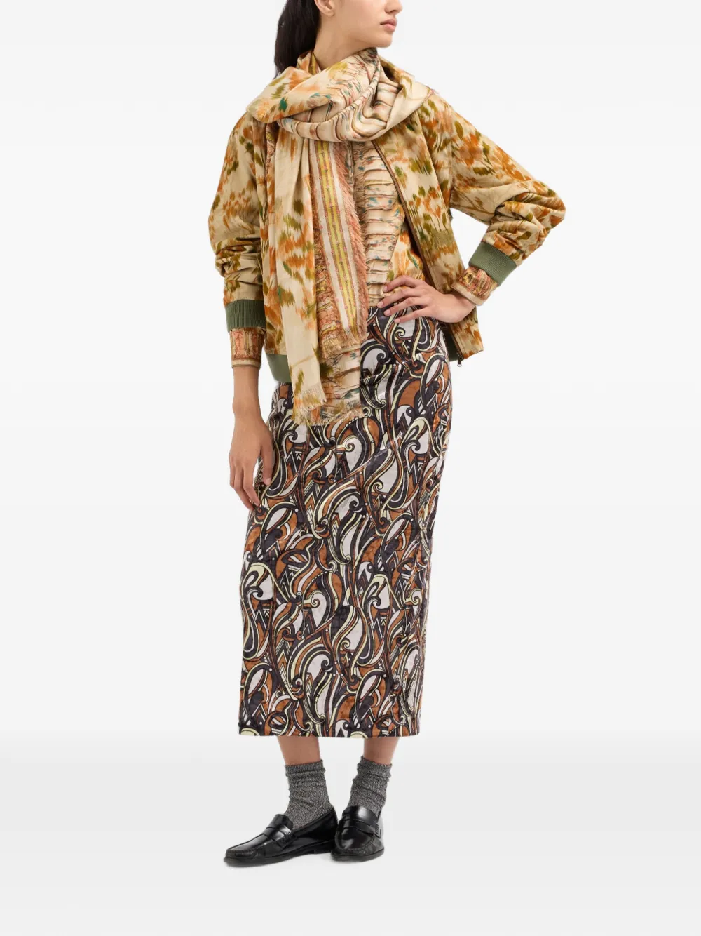 Pierre-Louis Mascia Amadox jack met patroon Beige