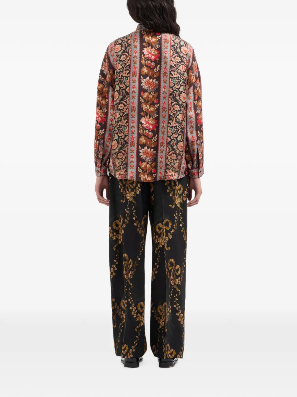 Pierre-Louis Mascia Aloe zijden blouse met bloemenprint Zwart