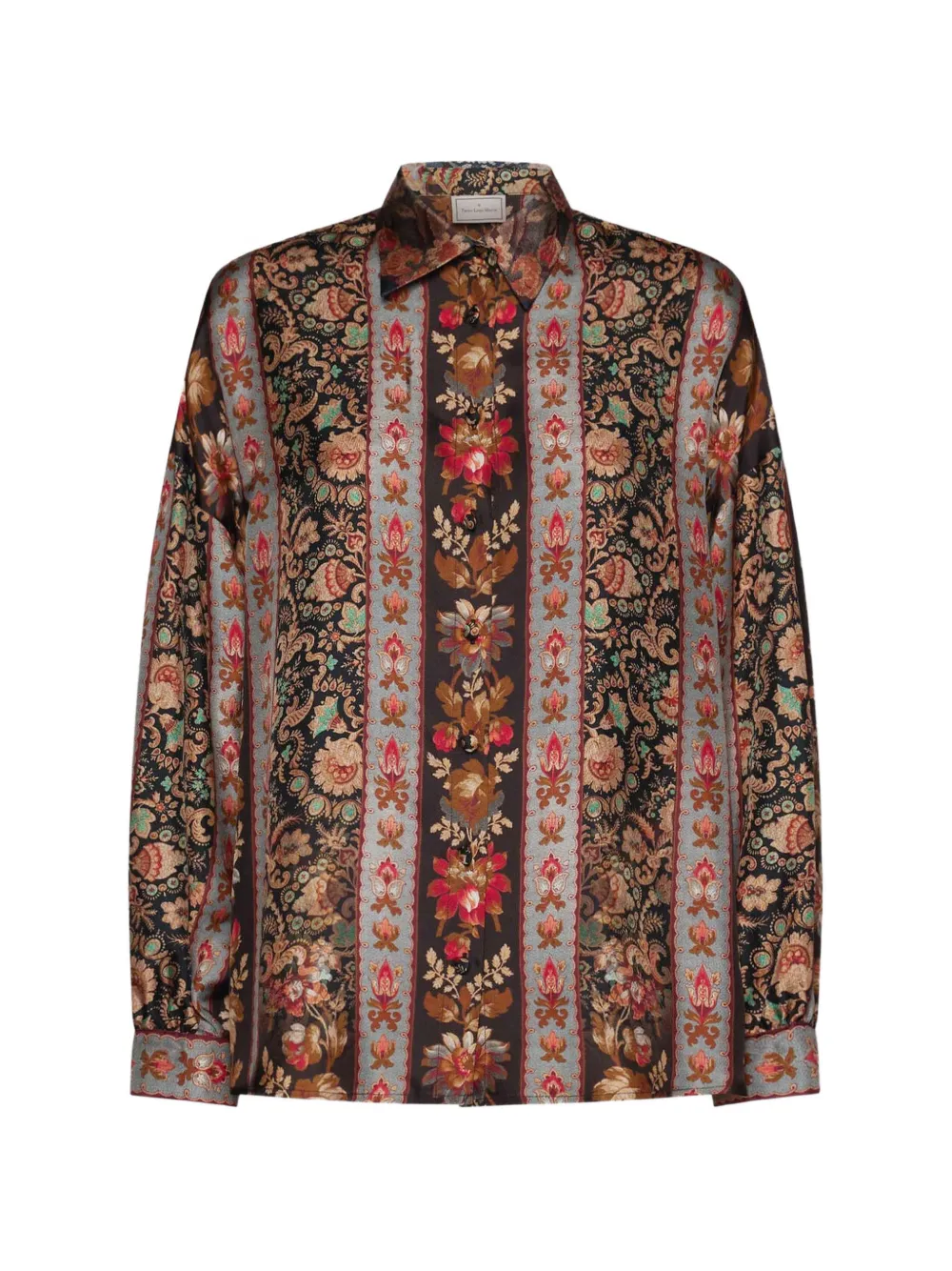 Pierre-Louis Mascia Aloe floral-print silk shirt - Schwarz