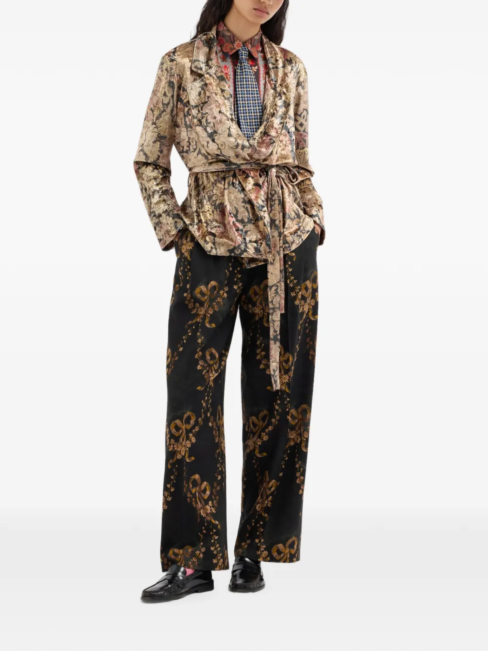 Pierre-Louis Mascia Aloe zijden blouse met bloemenprint Zwart