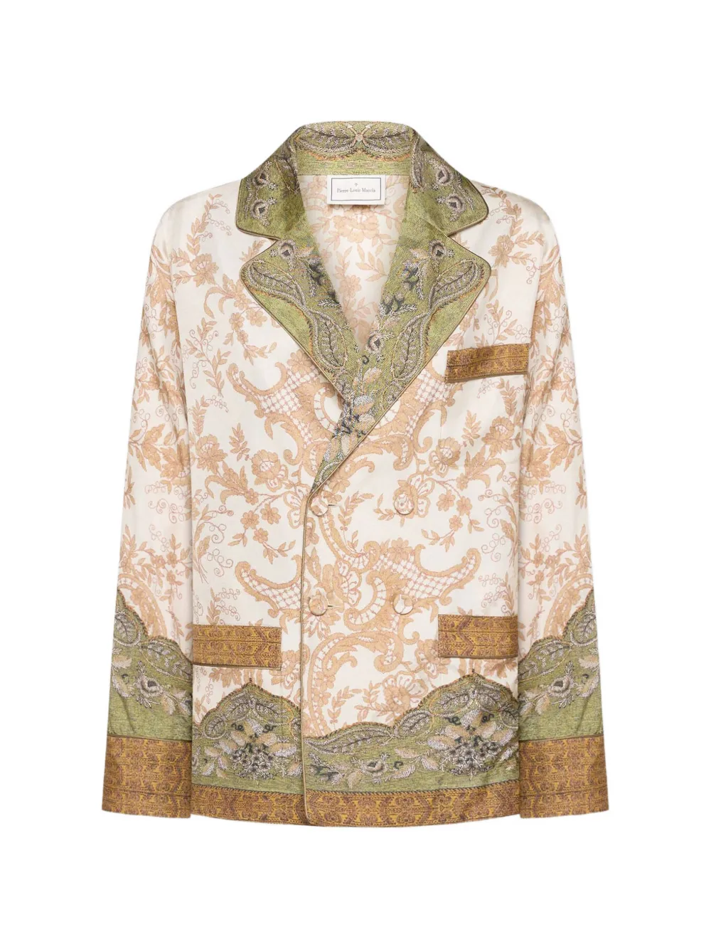Pierre-Louis Mascia Seidenblazer mit Paisleymuster - Nude
