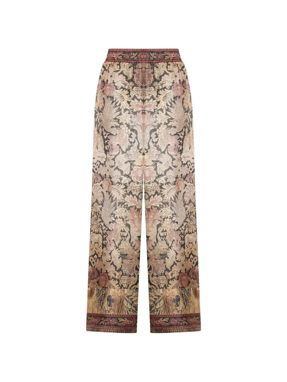 Pierre-Louis Mascia Aloe tapestry-print palazzo pants - Toni neutri