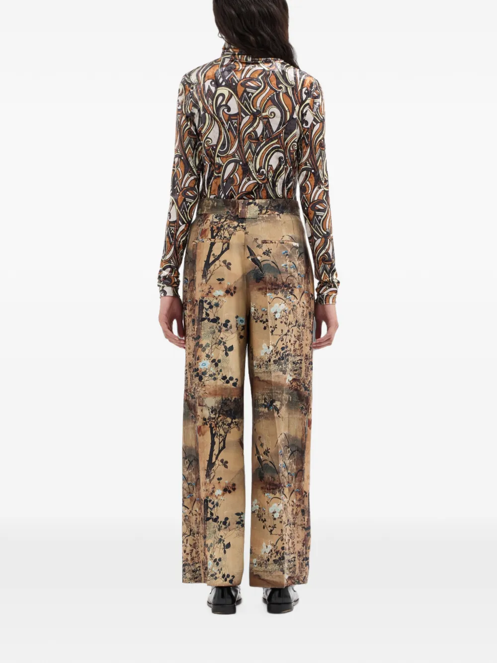 Pierre-Louis Mascia Beatex broek met bloemenprint Beige