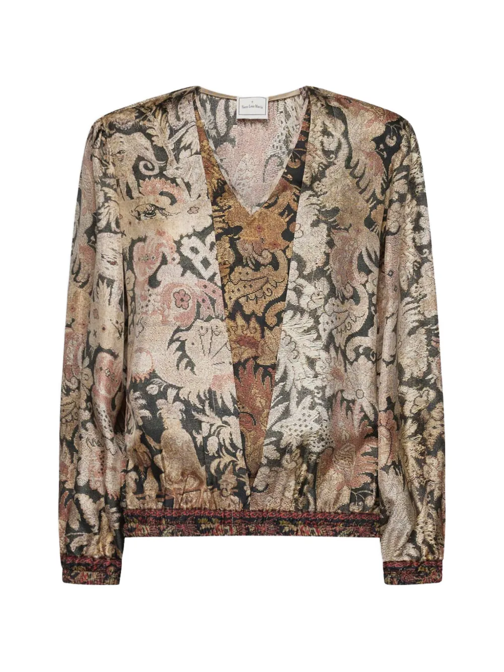 Pierre-Louis Mascia Aloe floral-print silk blouse - Toni neutri