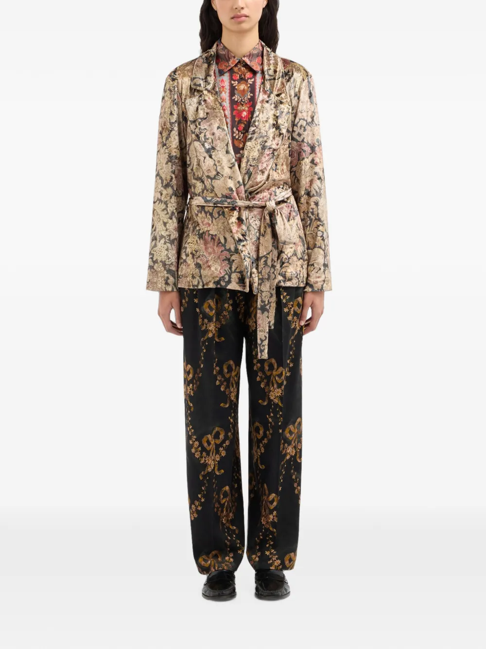 Pierre-Louis Mascia Ranat blazer met ceintuur Beige
