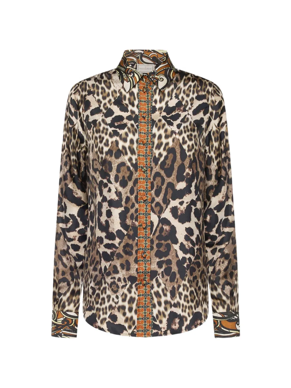Pierre-Louis Mascia Aloe leopard-print silk shirt - Braun