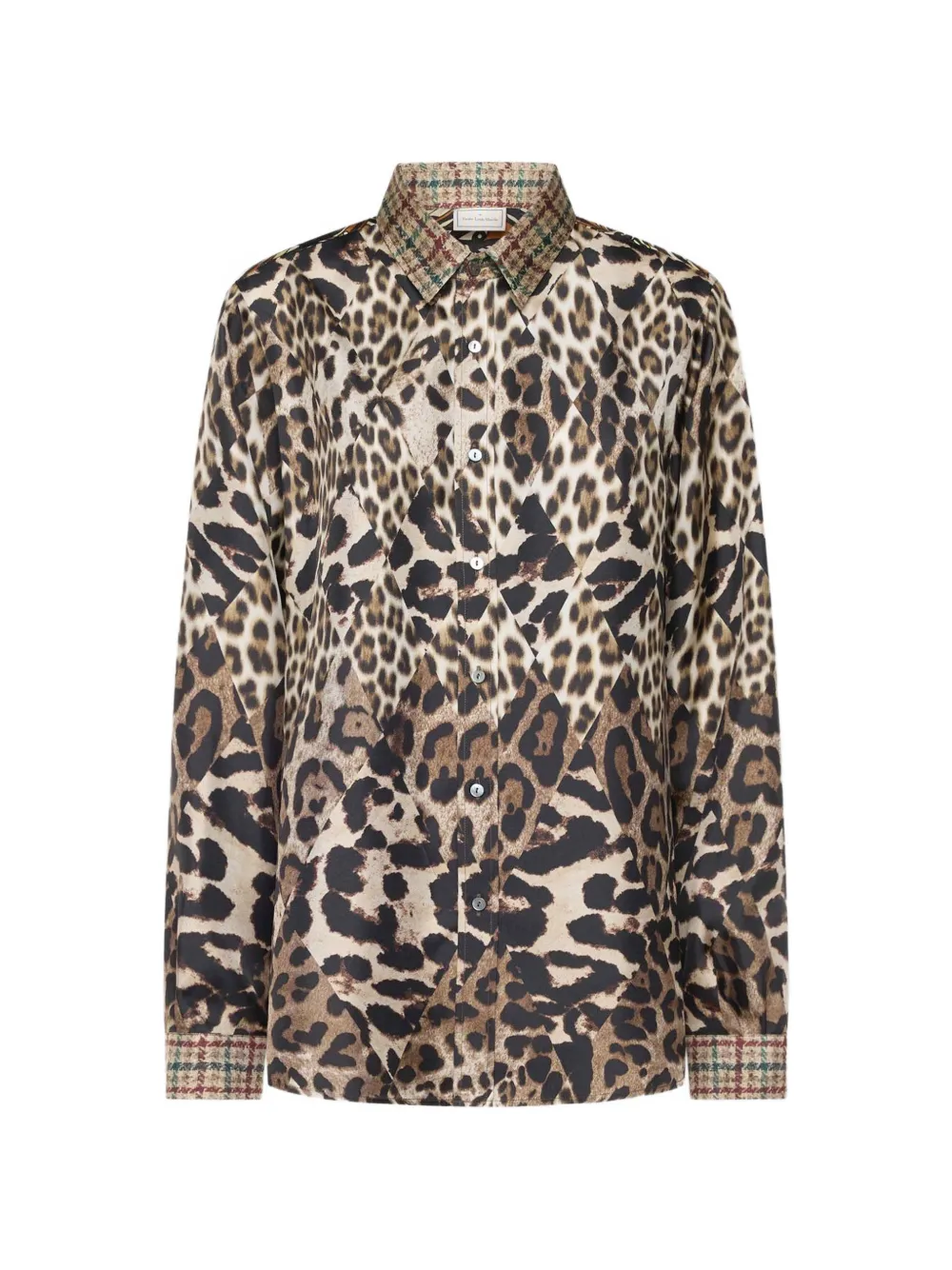 Pierre-Louis Mascia leopard-print silk shirt - Marrone