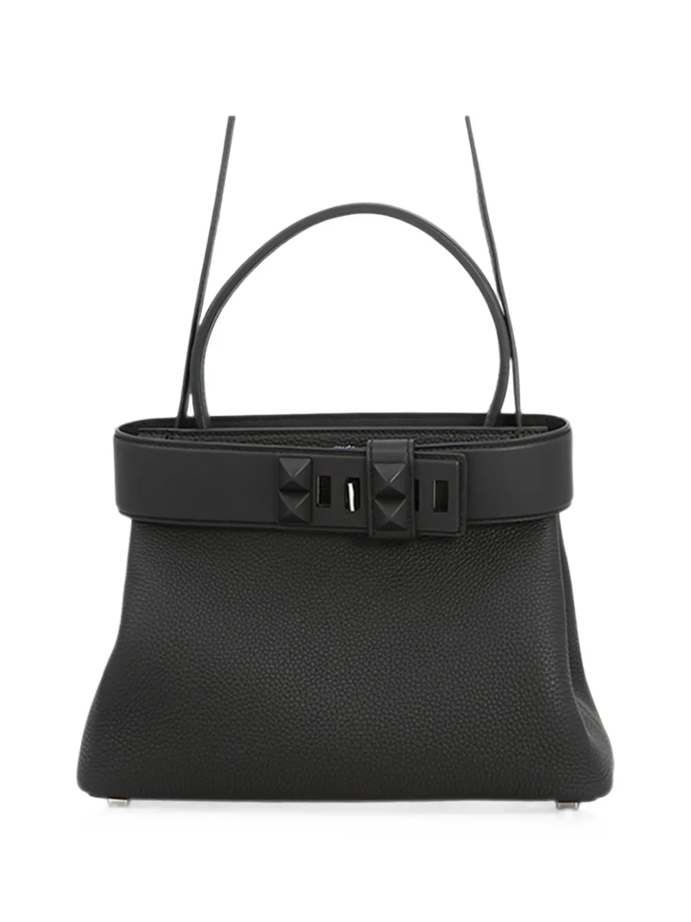 Pre-owned Hermes 2025 Togo And Swift Medor Bag Satchel In Black
