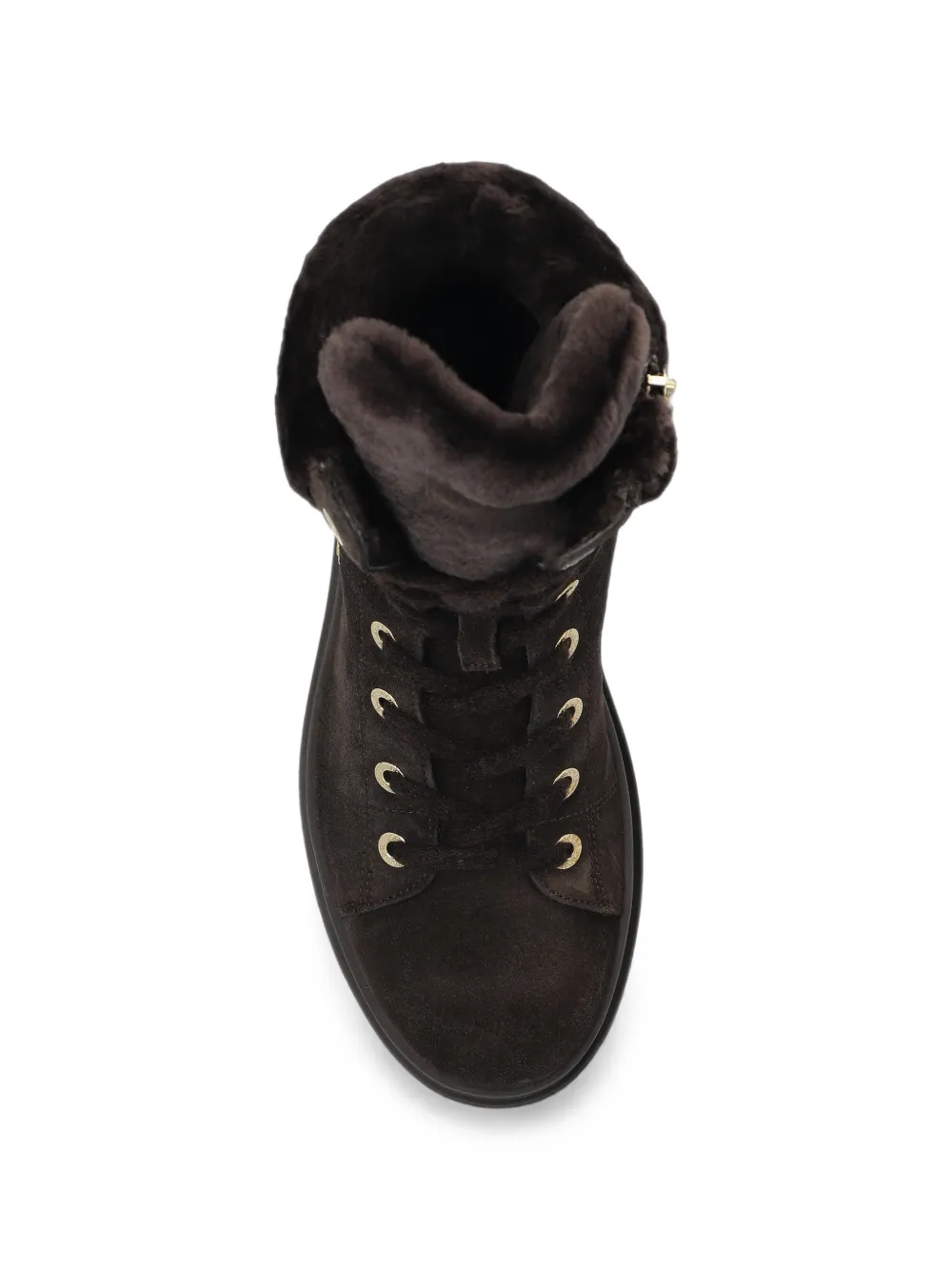 BOGNER St. Moritz enkellaarzen met lammy afwerking Bruin
