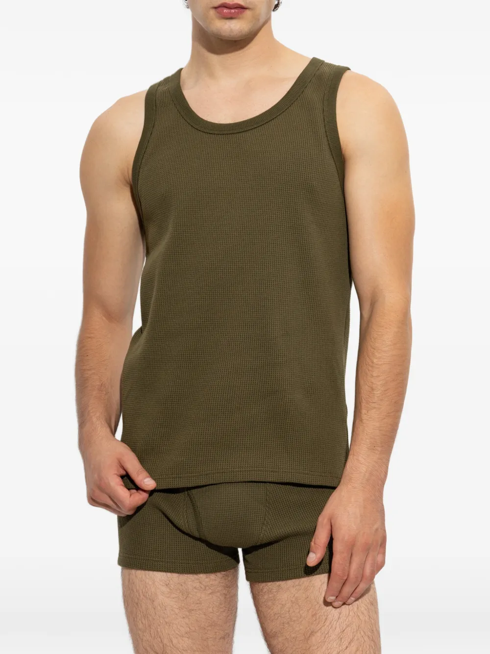 MM6 Maison Margiela Tanktop met wafelpatroon Groen