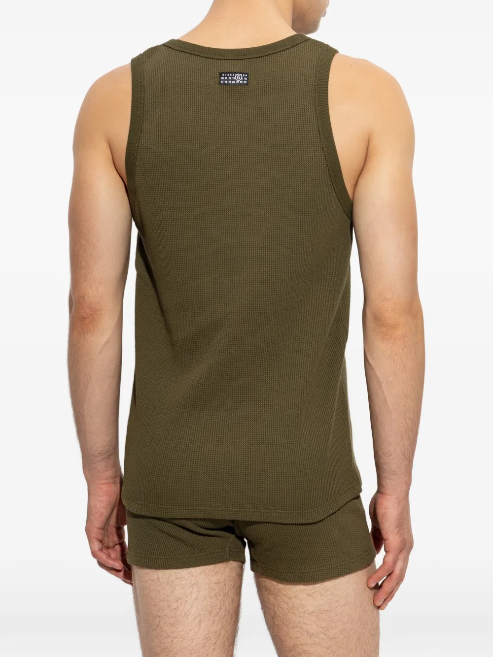 MM6 Maison Margiela Tanktop met wafelpatroon Groen