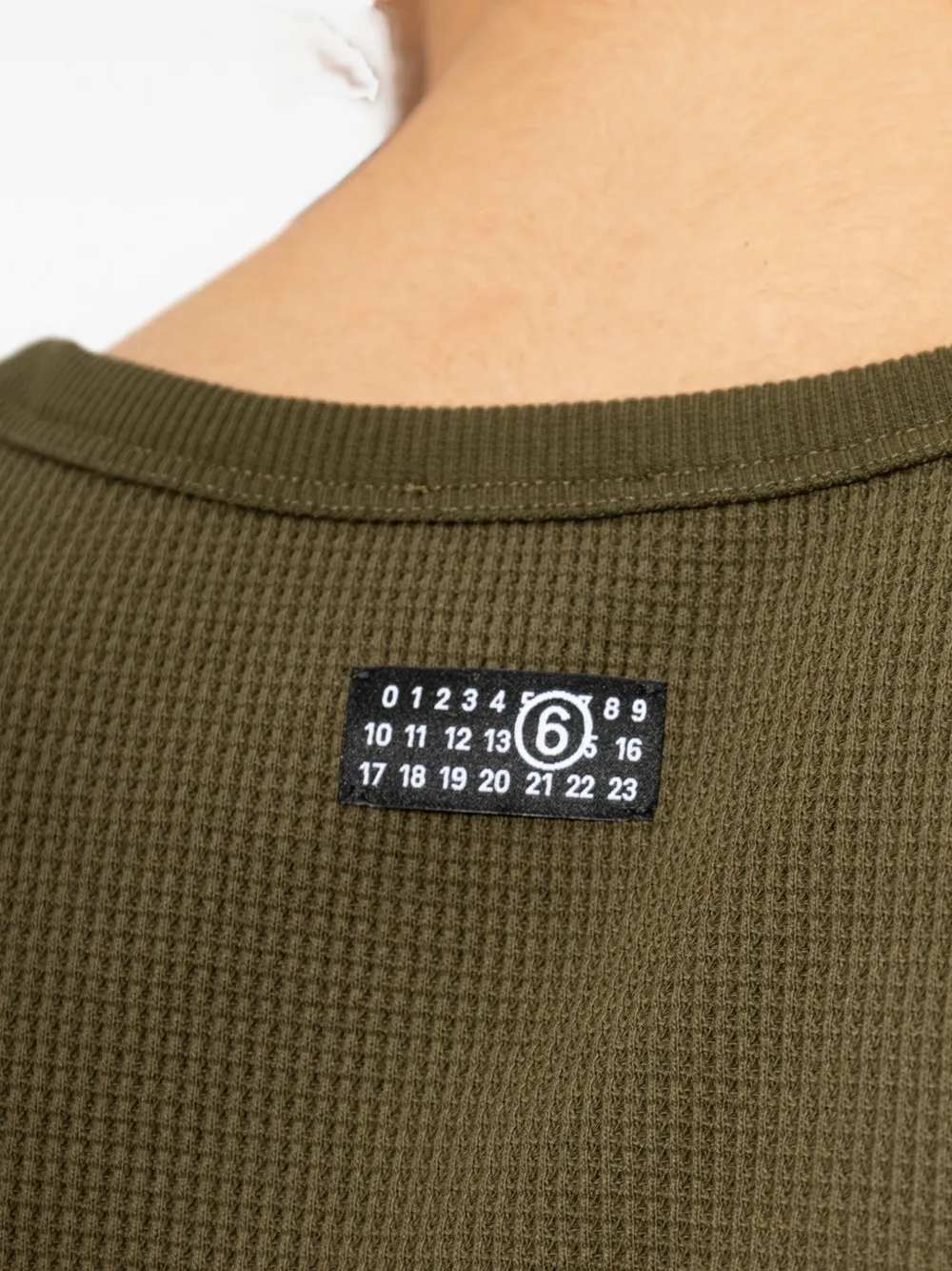 MM6 Maison Margiela Tanktop met wafelpatroon Groen