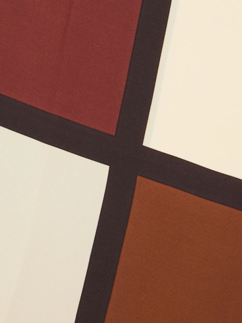 Faliero Sarti Mondrian silk scarf Rood
