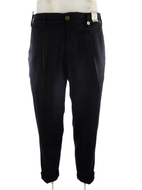 Myths pleated turn-up trousers