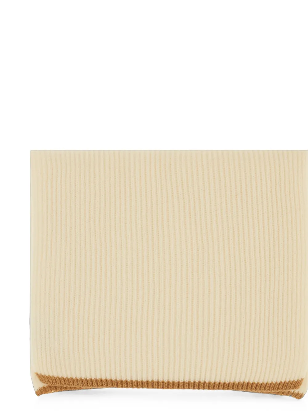 Lardini ribbed-knit beanie hat and scarf set Beige