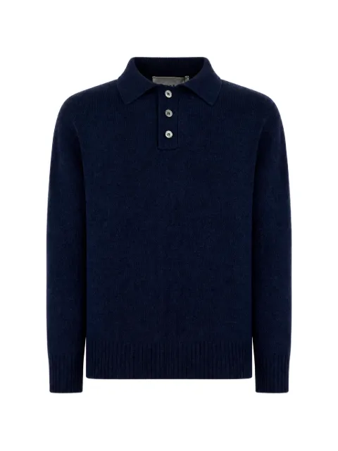 AMARANTO  button-placket polo sweater