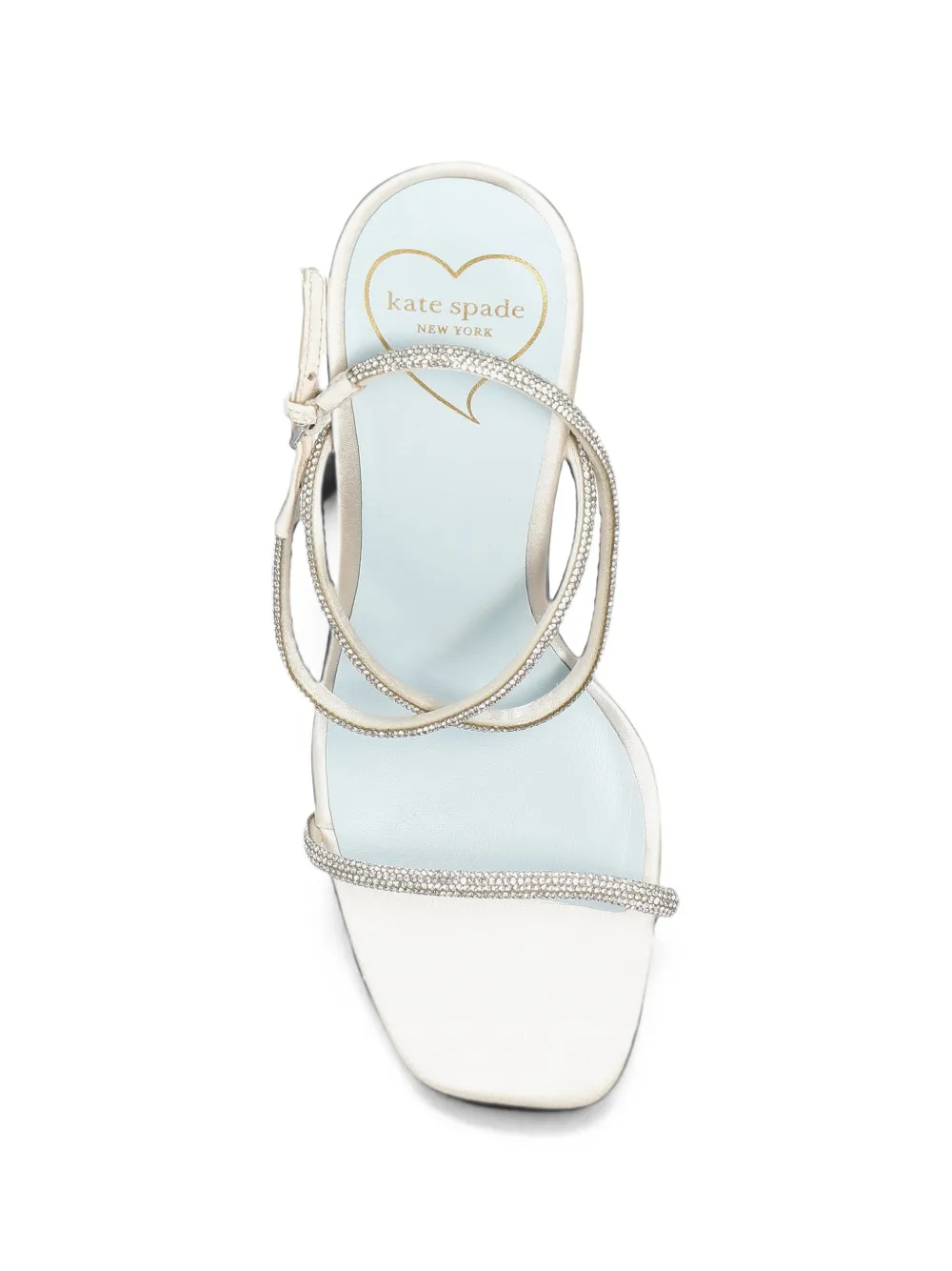 Kate Spade Say I Do sandalen met blokhak en verfraaid met kristallen Zilver