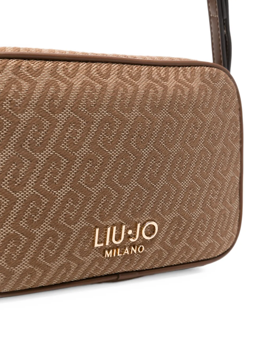 LIU JO small monogram-jacquard camera bag Bruin