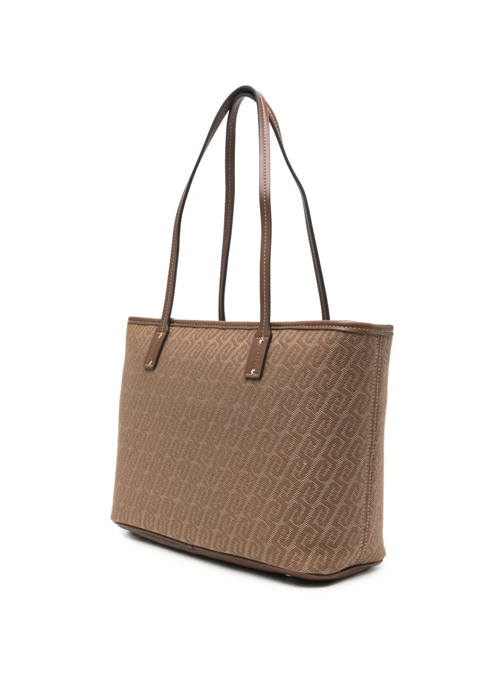LIU JO monogram-pattern jacquard tote bag Bruin