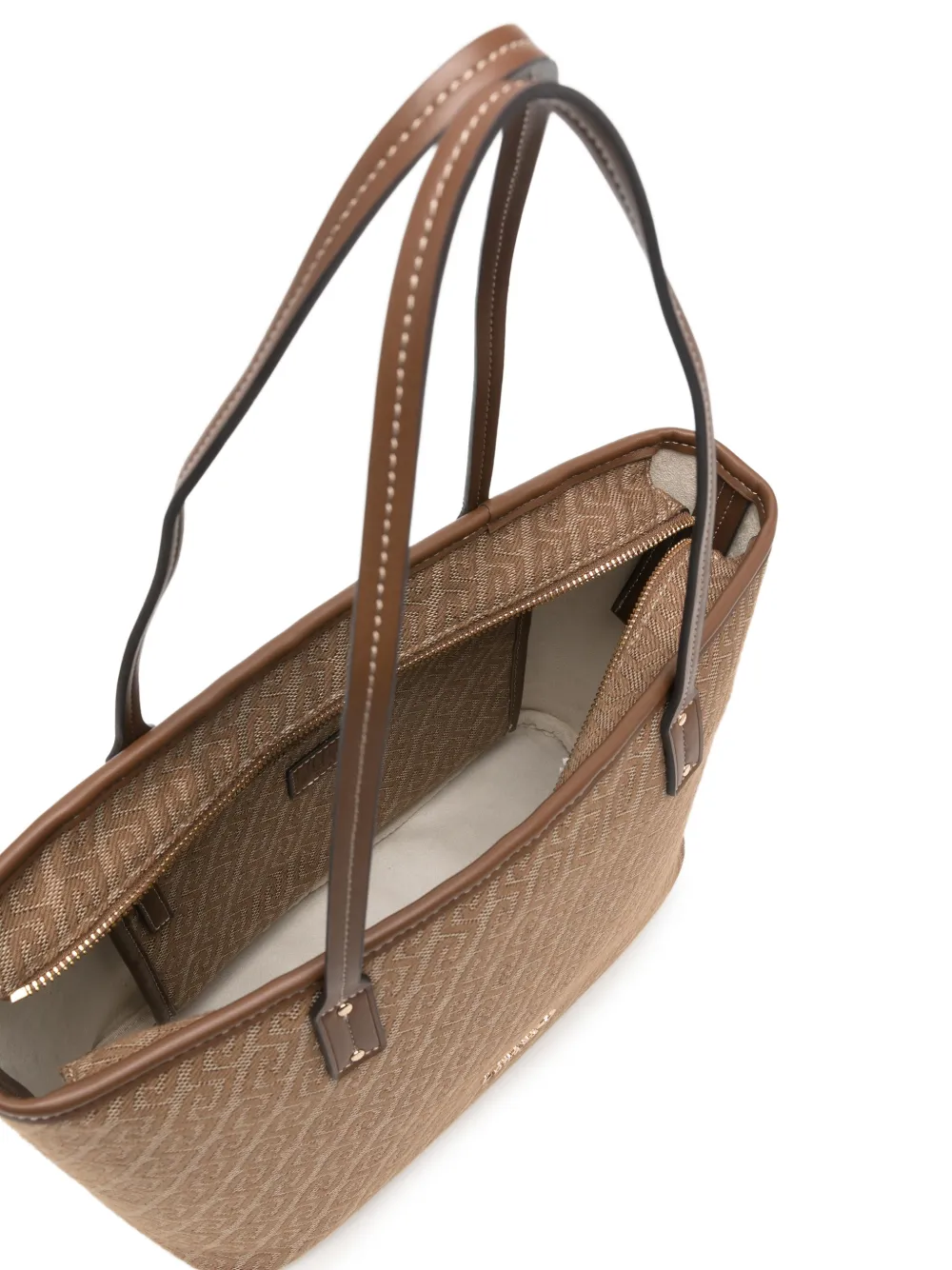 LIU JO monogram-pattern jacquard tote bag Bruin