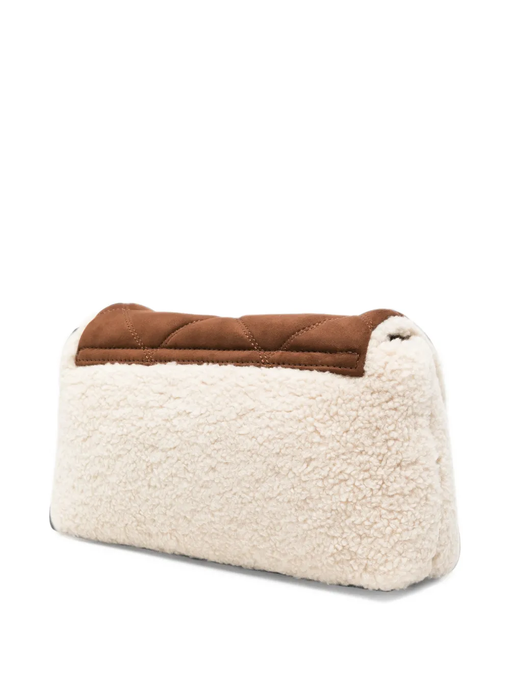 LIU JO LaPuffy quilted faux-shearling crossbody bag Bruin