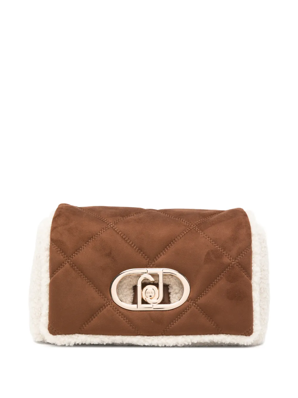 LIU JO LaPuffy quilted faux-shearling crossbody bag - Marrone