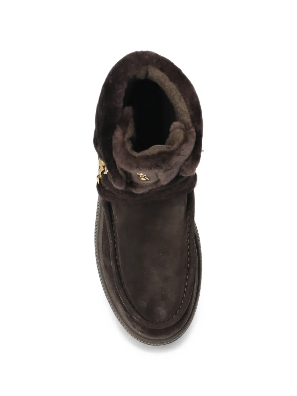 BOGNER Turin Shearling-trim Leather Boots in Brown, view 3