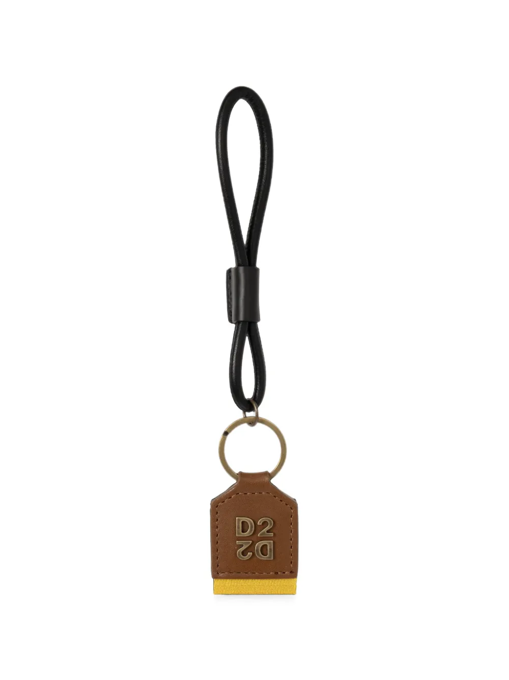 DSQUARED2 Sleutelhanger met geborduurd logo Geel