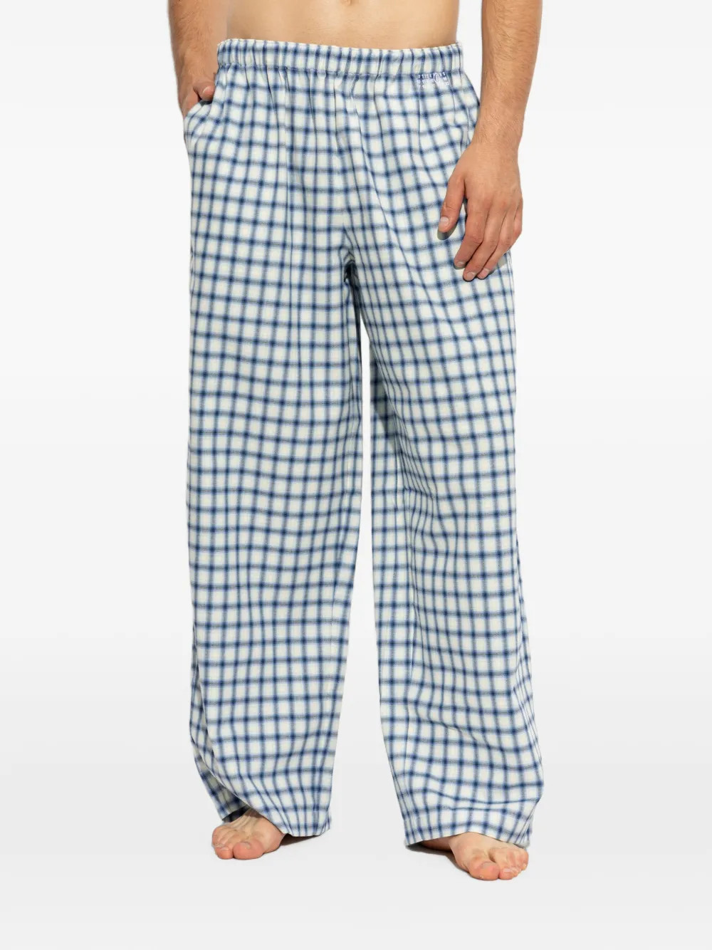 MM6 Maison Margiela check-print pajama pants Beige