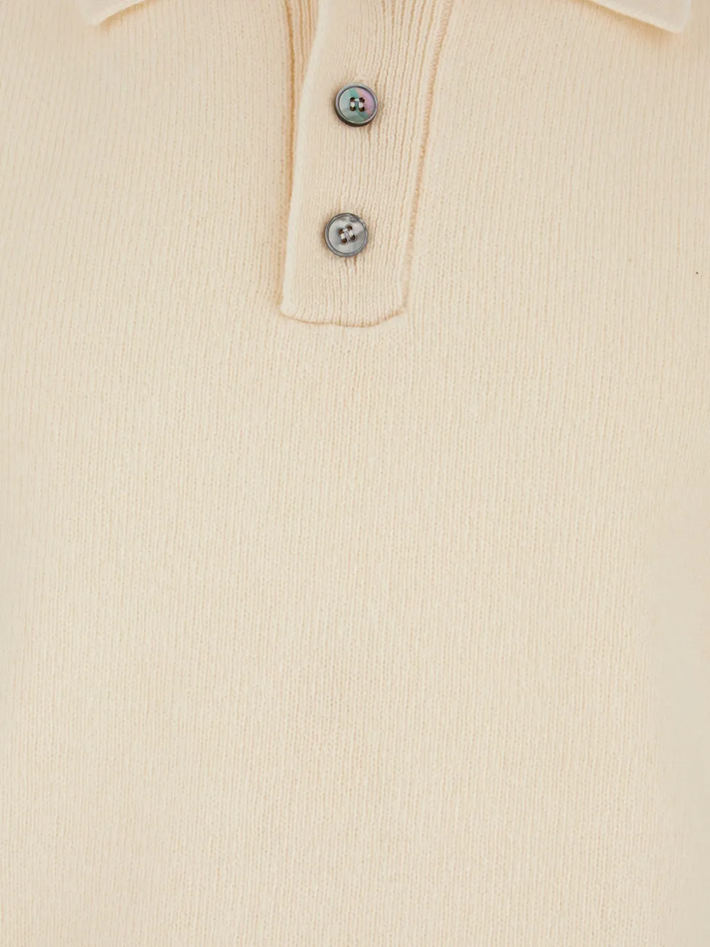 AMARANTO Poloshirt met kraag en knopen Beige