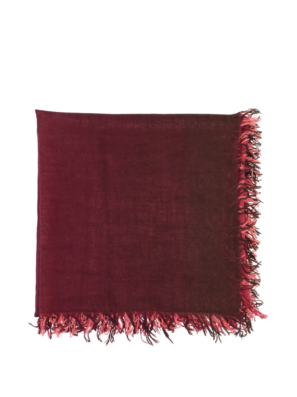 Faliero Sarti fringed scarf Rood