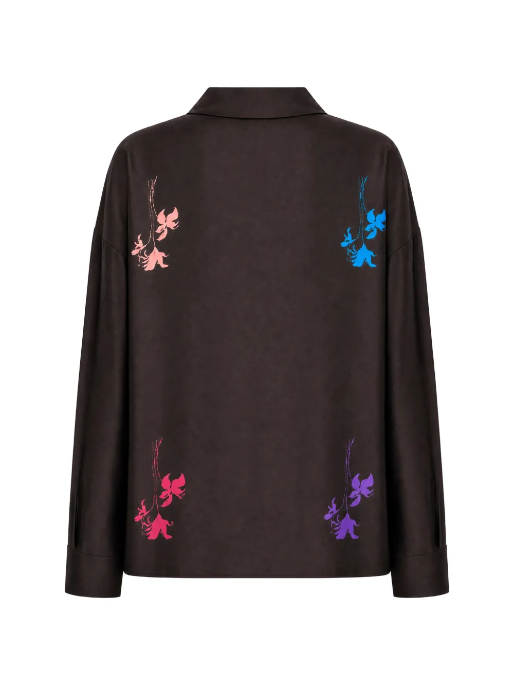 CO.GO floral-print silk shirt Bruin