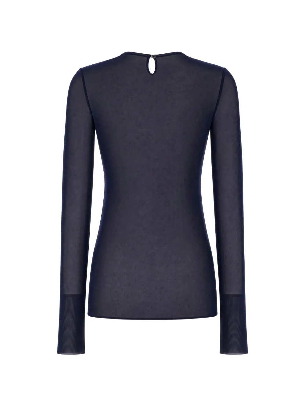 CO.GO sheer long-sleeve T-shirt Blauw